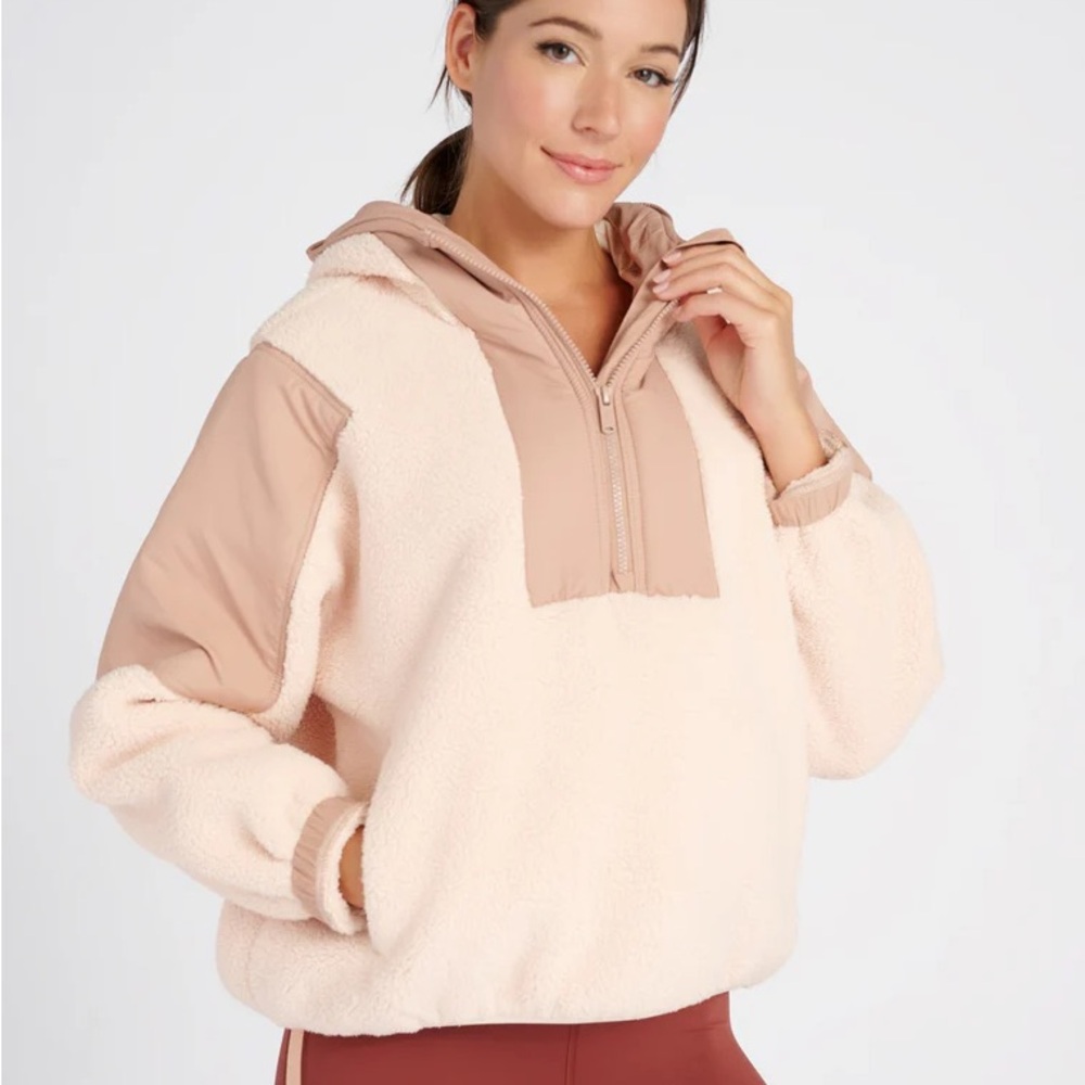 Free People Lead the Pack Pullover in Vanilla Chai Combo XS